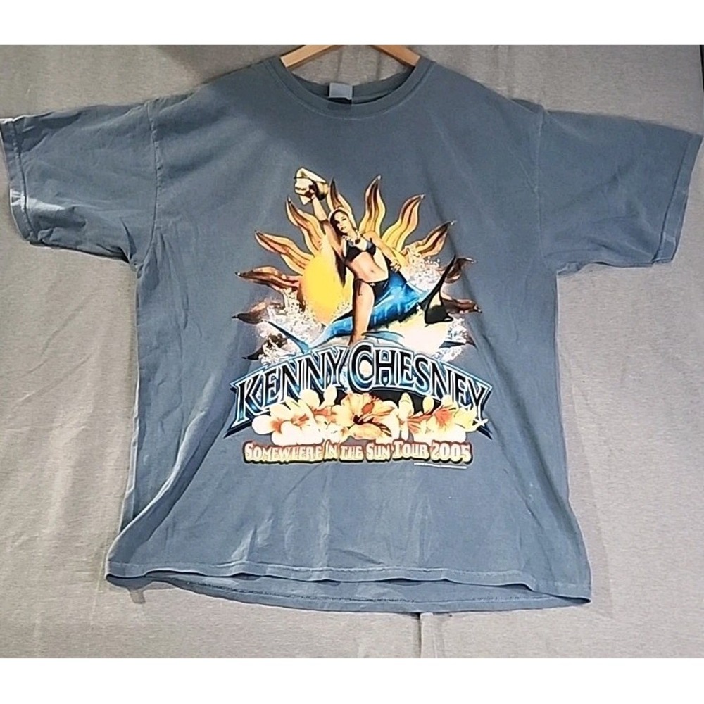 T-Shirt Kenny Chesney Somewhere In The Sun Tour 2005 Mens XL Graphic Marlin